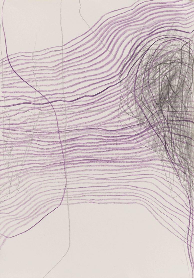 Thomas Müller, Untitled (PH 628), Pencil & coloured pencil on paper, 29,7 x 21 cm, 2023