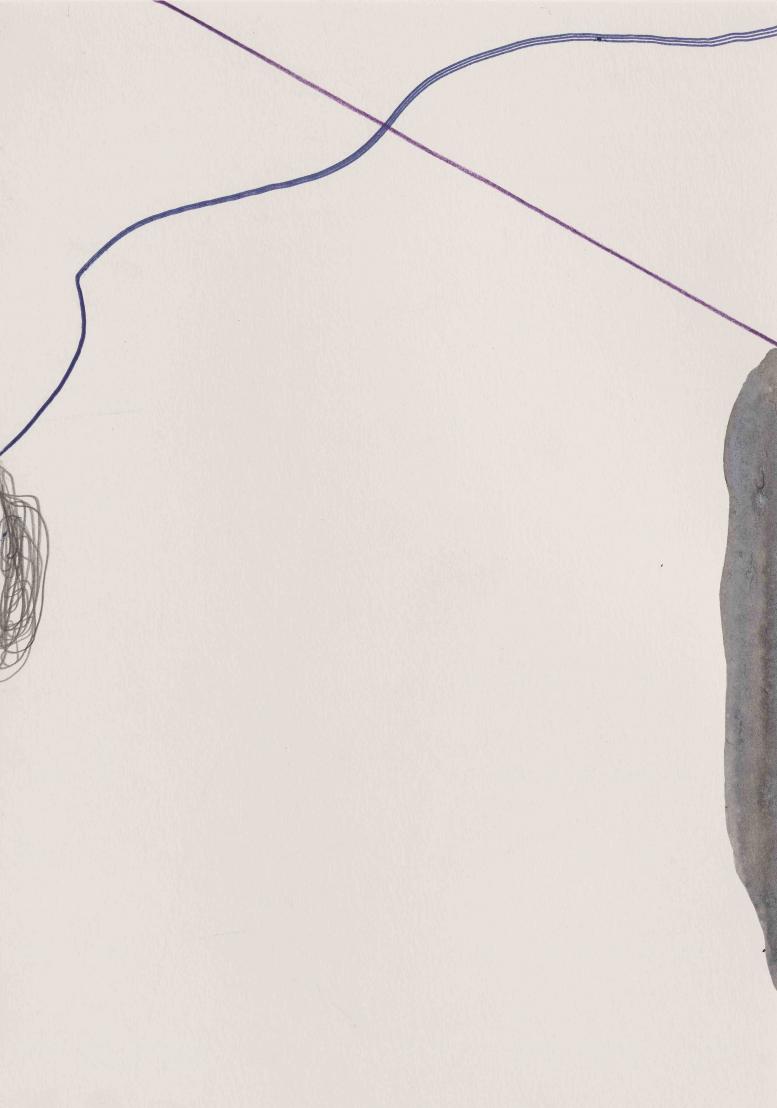 Thomas Müller, Untitled (PH 630), Pencil, coloured pencil, Ballpoint pen & acrylic on paper, 29,7 x 21 cm, 2020