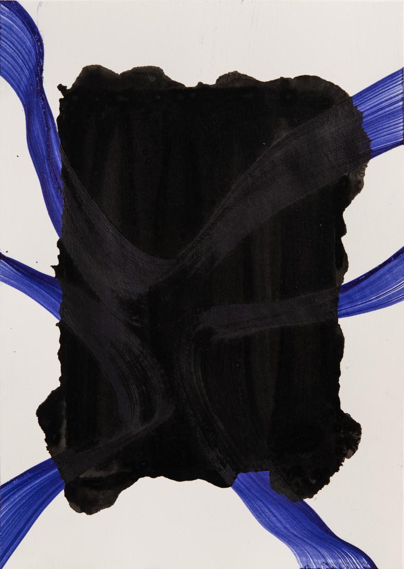 Thomas Müller, Untitled (PH 541), Ballpoint pen and Indian ink on paper, 29.7 x 21 cm, 2019