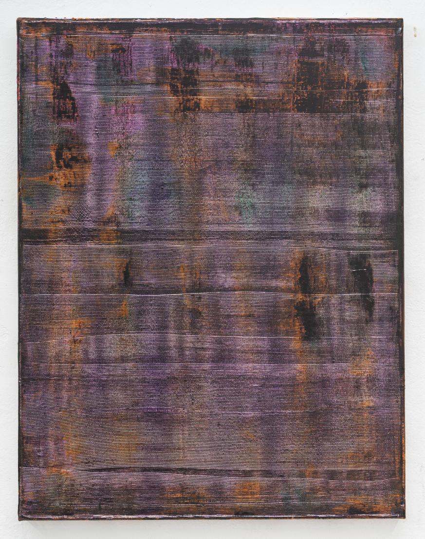 Pius Fox, Wüstenlandschaft- Desert Landscape (PF24-074), Acrylic and pigments on canvas, 65 x 50 cm, 2024