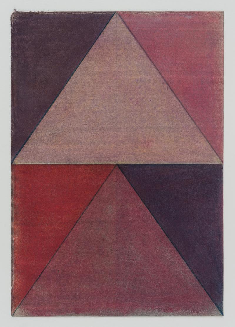 Pius Fox, Konstantins Traum (24-023), Oil pastel and pastel on paper, 25 x 17.5 cm, 2024