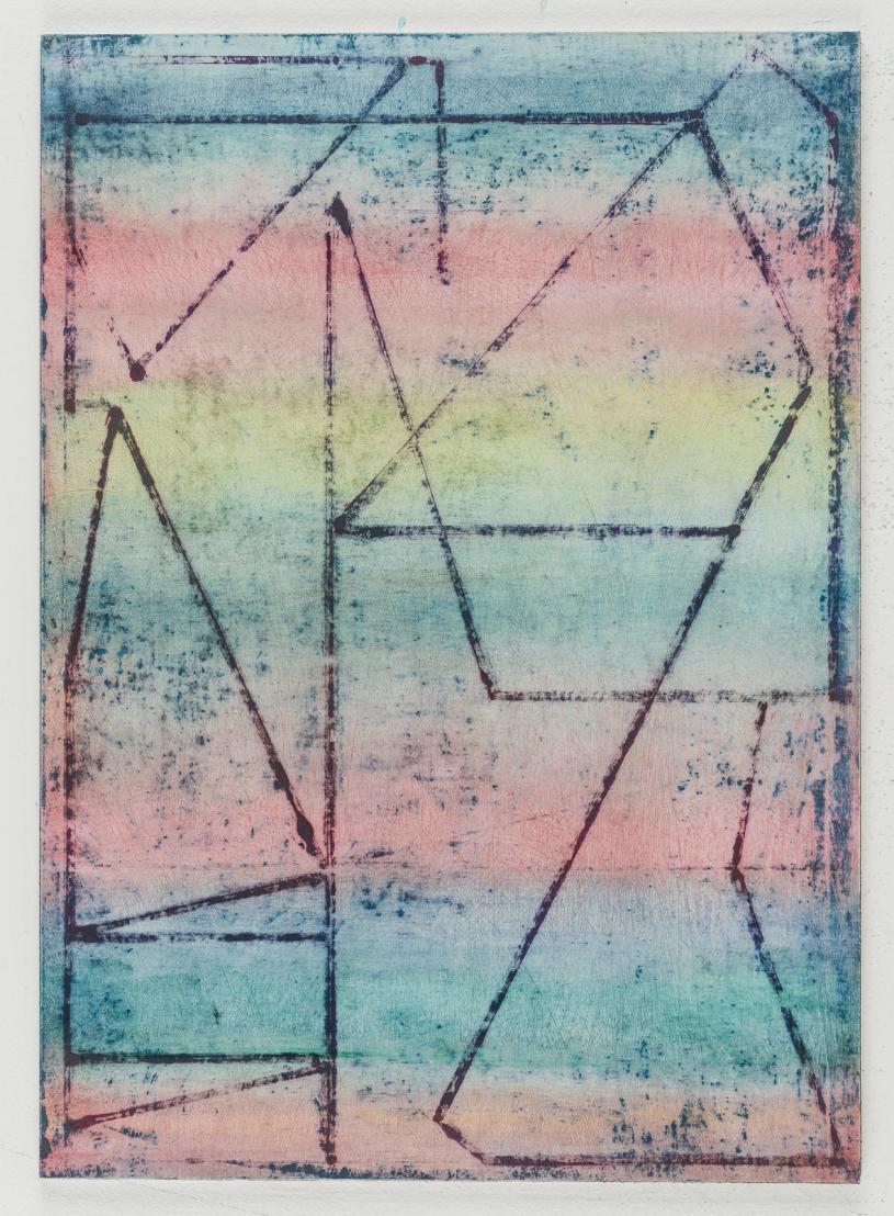 Pius Fox, Was übrig bleibt (25-015), Egg tempera and oil on paper on aluminium, 28 x 20 cm, 2025