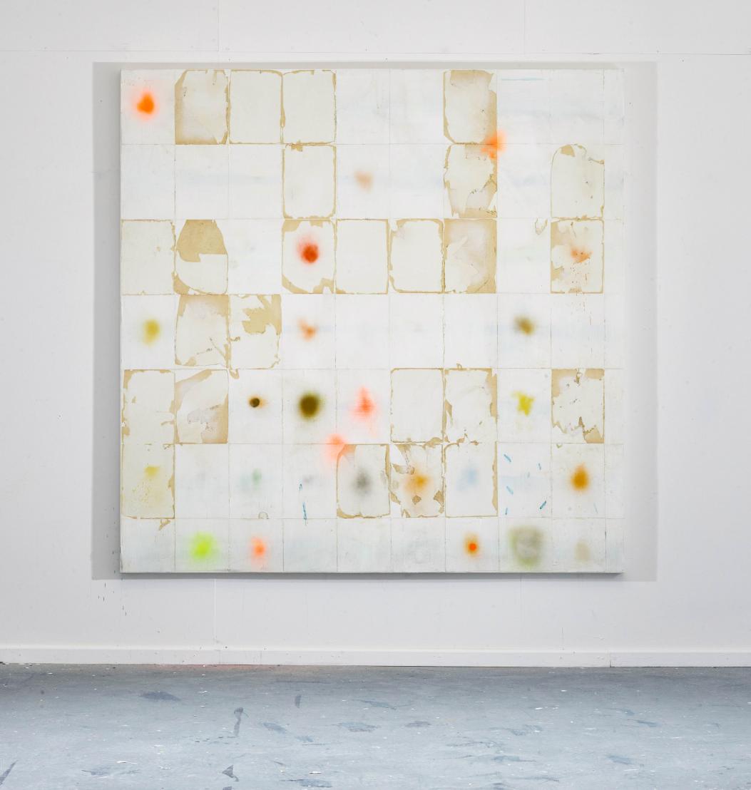 Sam Lock, Starting point, Mixed media on canvas, 200 x 200 cm, 2024