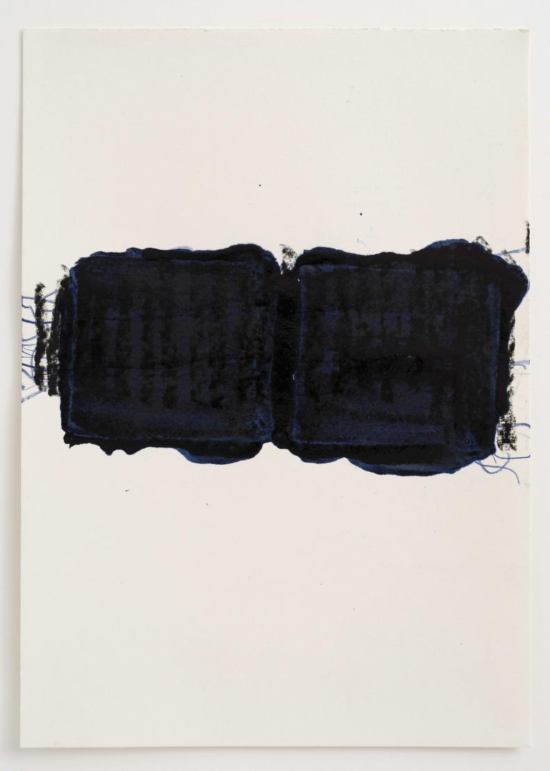 Thomas Müller, Untitled (PH 645), Coloured pencil, chalk & ink on paper, 29.7 x 21 cm, 2025