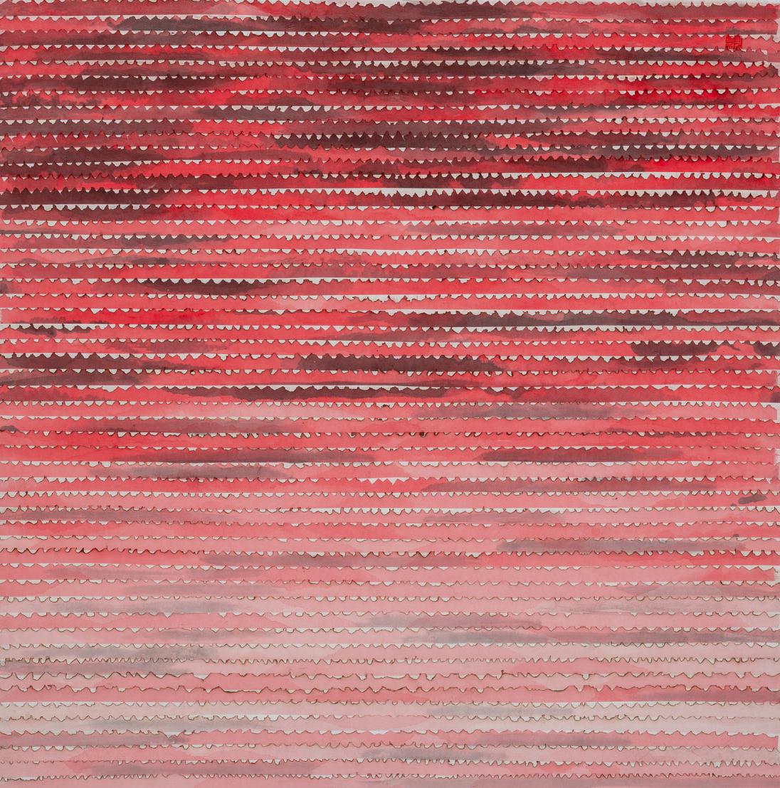 Minjung Kim, Nuit de la mer, (25-094S), Mixed media on mulberry Hanji paper, 69 x 69 cm, 2025.jpg