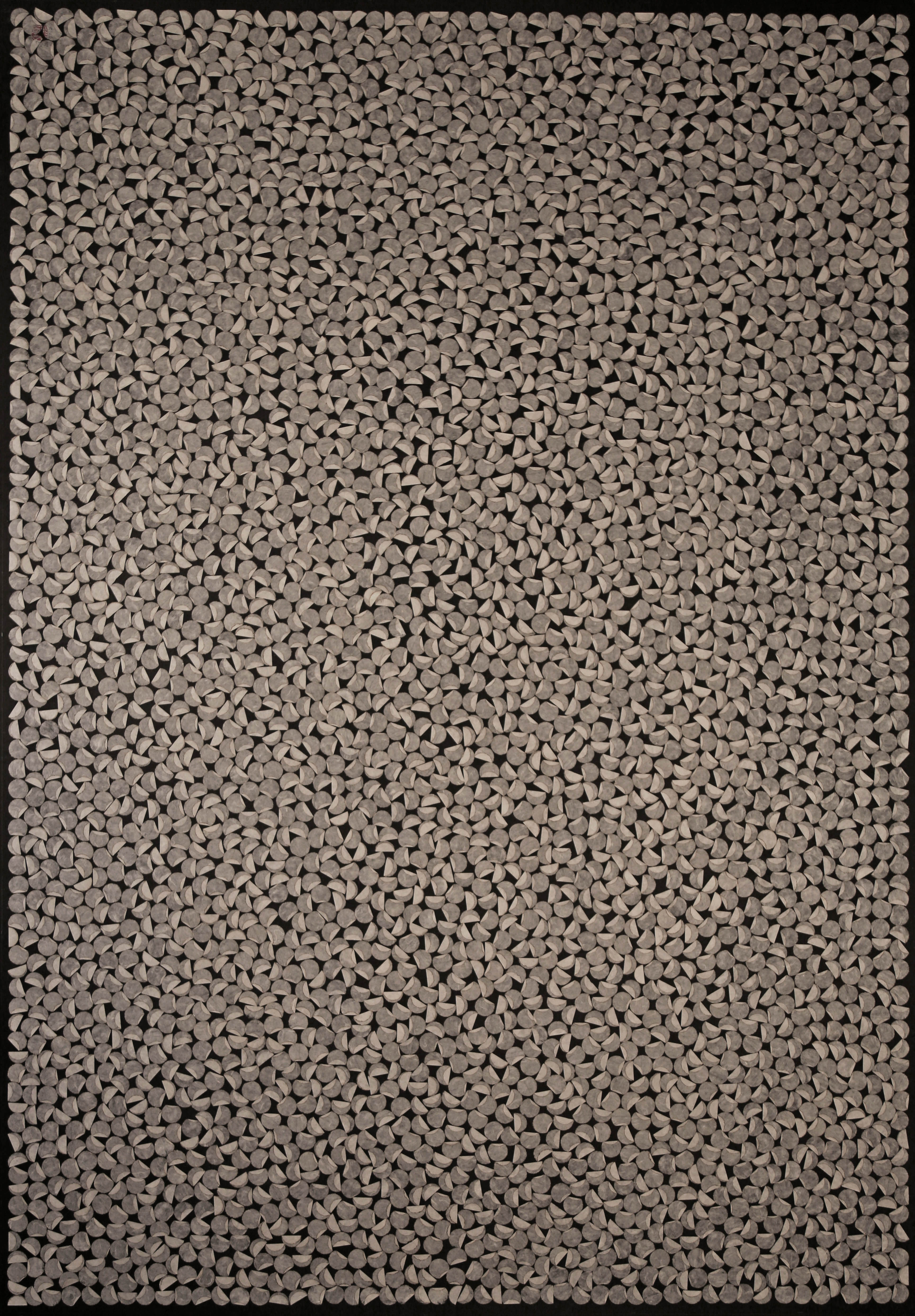 Minjung Kim - Order Impulse (17-094), 2017, mixed media on mulberry Hanji paper, 200.5 x 139.5 cm