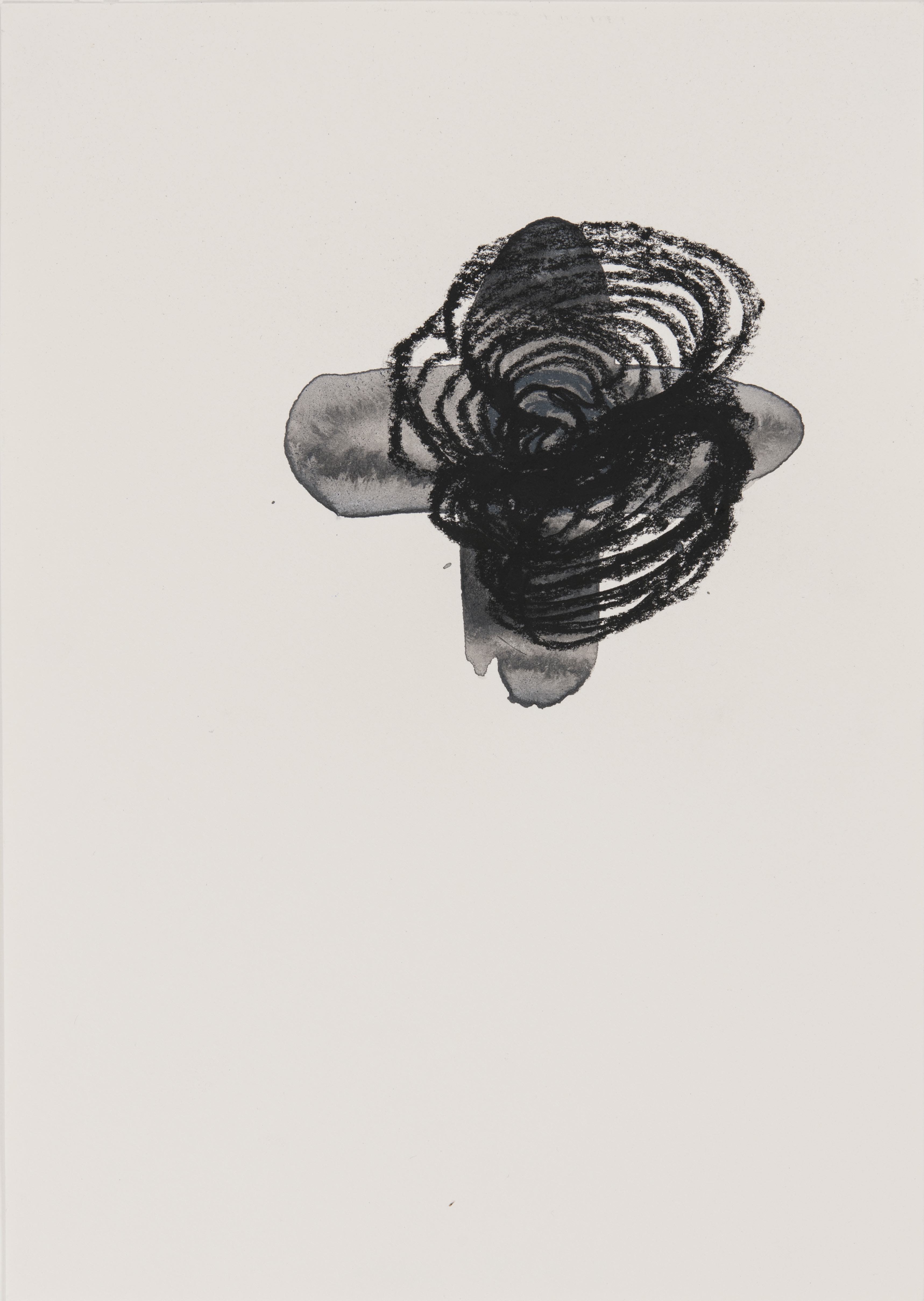 Thomas Müller, Untitled (PH 398), chalk, acrylic colour on paper, 29.7 x 21 cm, 2014