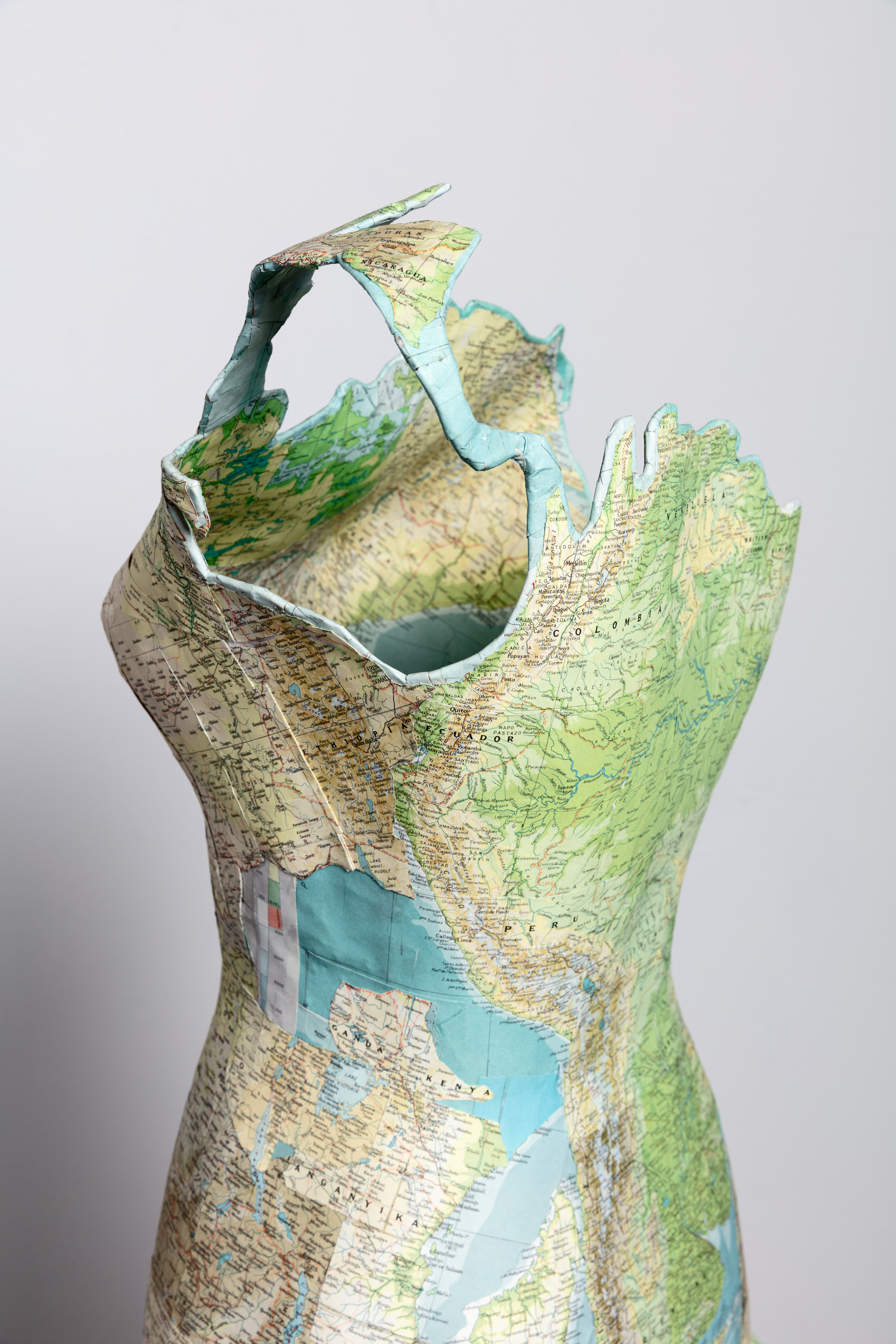 Susan Stockwell, Cartographic Dress (detail), 2019