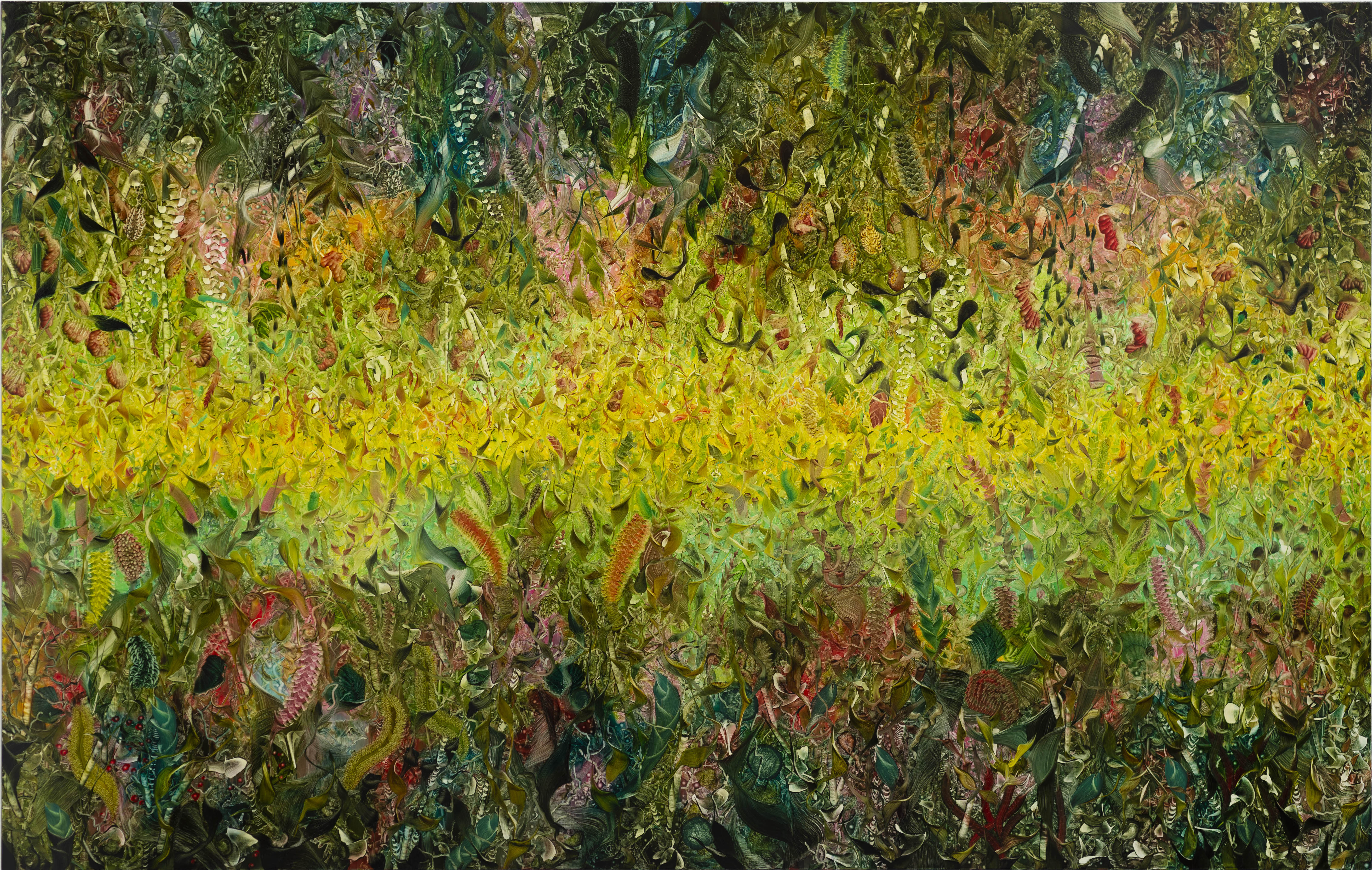 Andy Harper, Parallel Botany, oil on linen, 140 x 220 cm, 2020