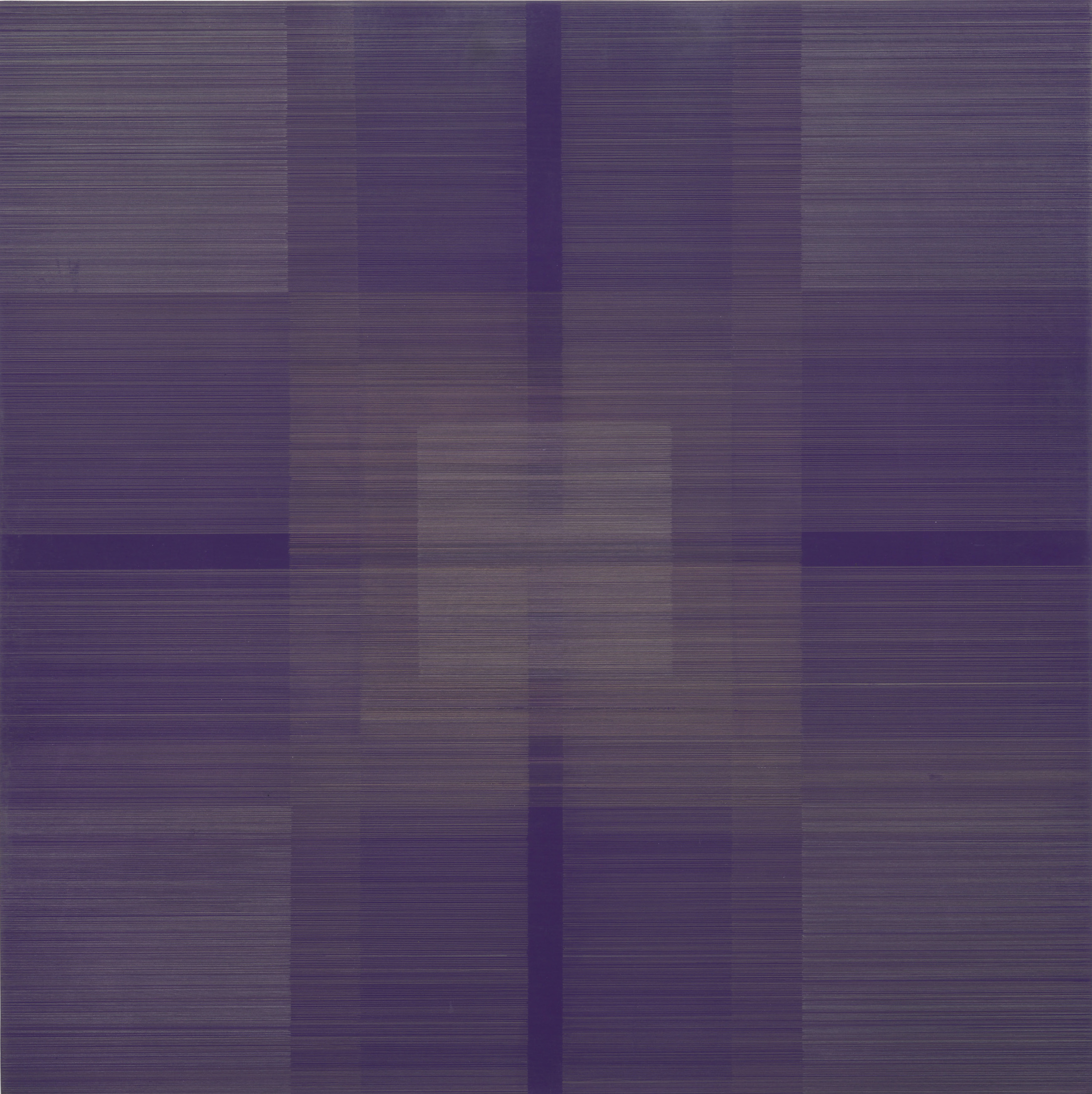 Susan Schwalb, Polyphony XV, silver/gold/copper/aluminiumpoint, purple gesso, museum mt board on wood, 61 x 61 x 5 cm, 2016