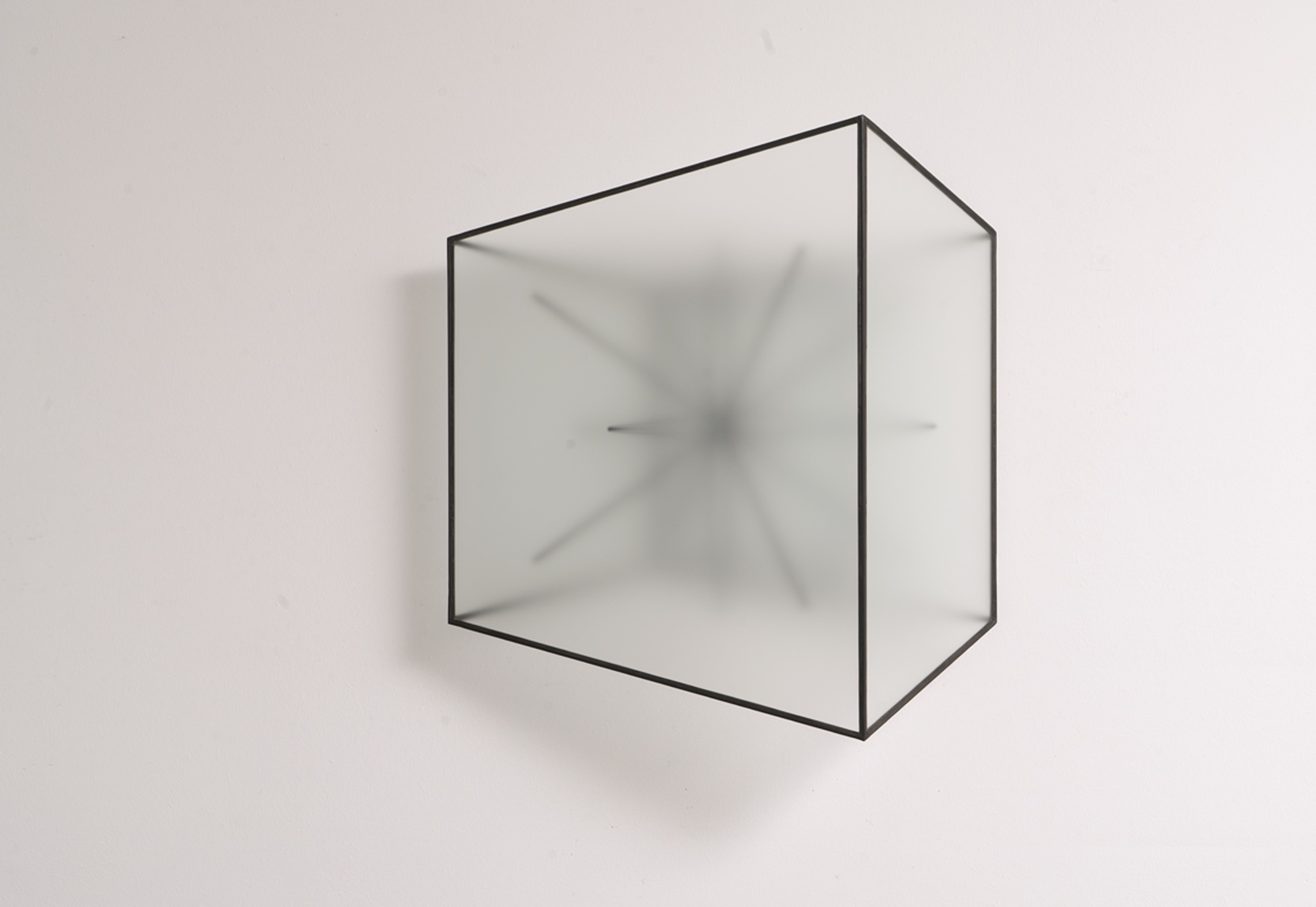 Reinoud Oudshoorn, K-19,  frosted glass and steel, 64 x 61 x 22 cm, 2019