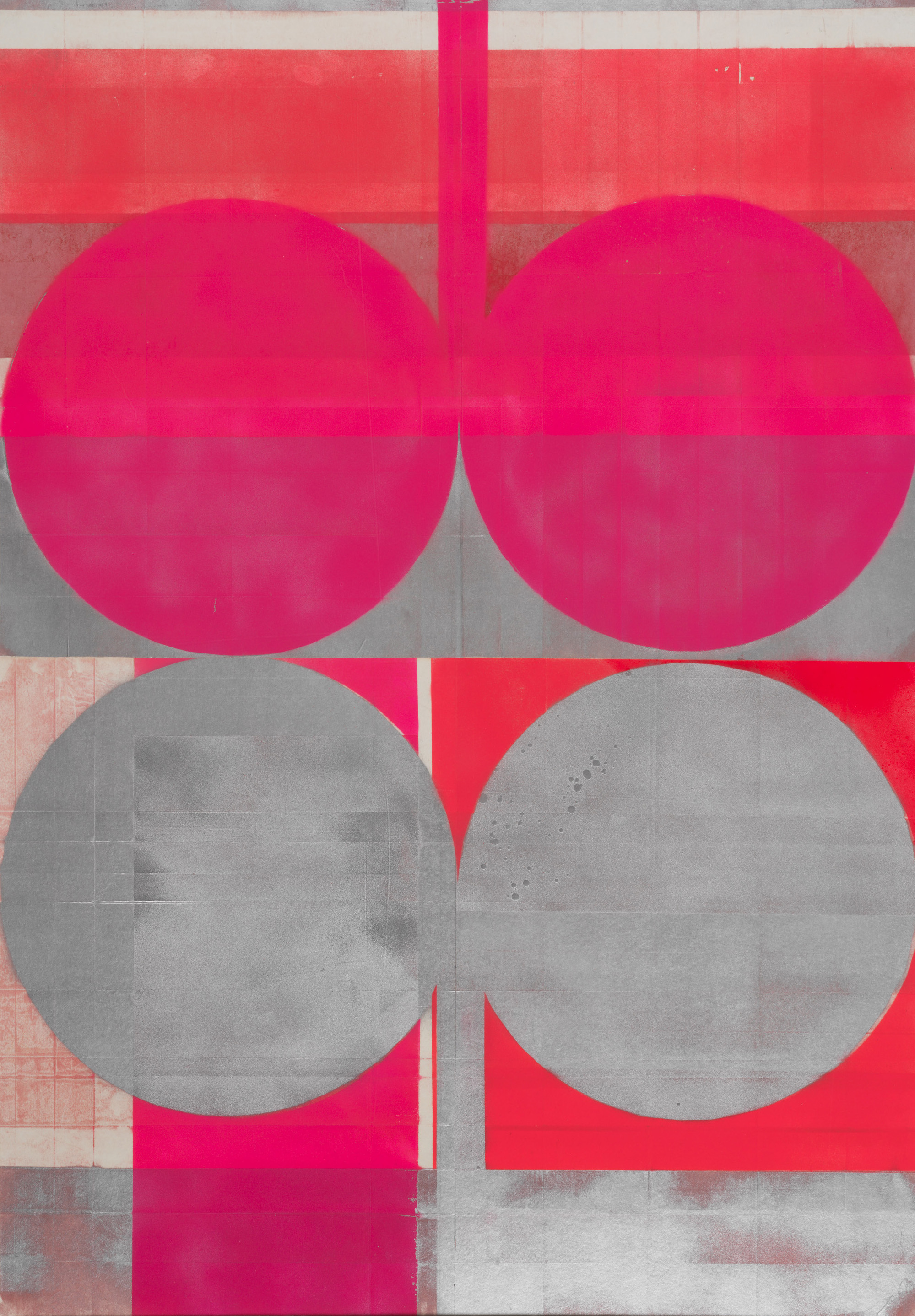 Jyll Bradley, Fingers, Spray paint & photocopy on coloured carbon paper hot mounted on aluminium, 84.6 x 59.6 x 3 cm, 2022