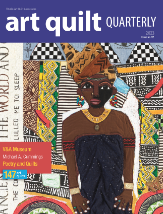 Art Quilt Quarterly. Front Cover inc Susan Stockwell 