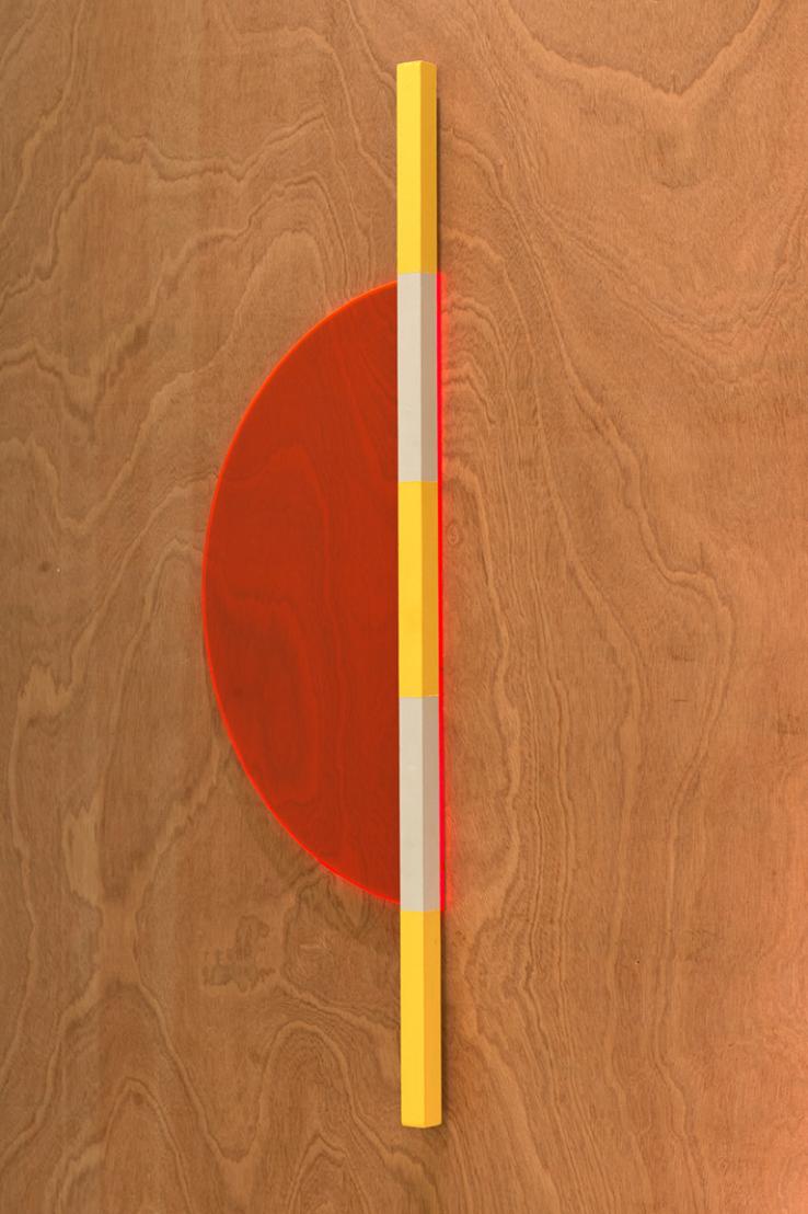 Kate Terry, 7523  Painted wood, Perspex  75 cm x 23 cm x 2.5 cm  2013