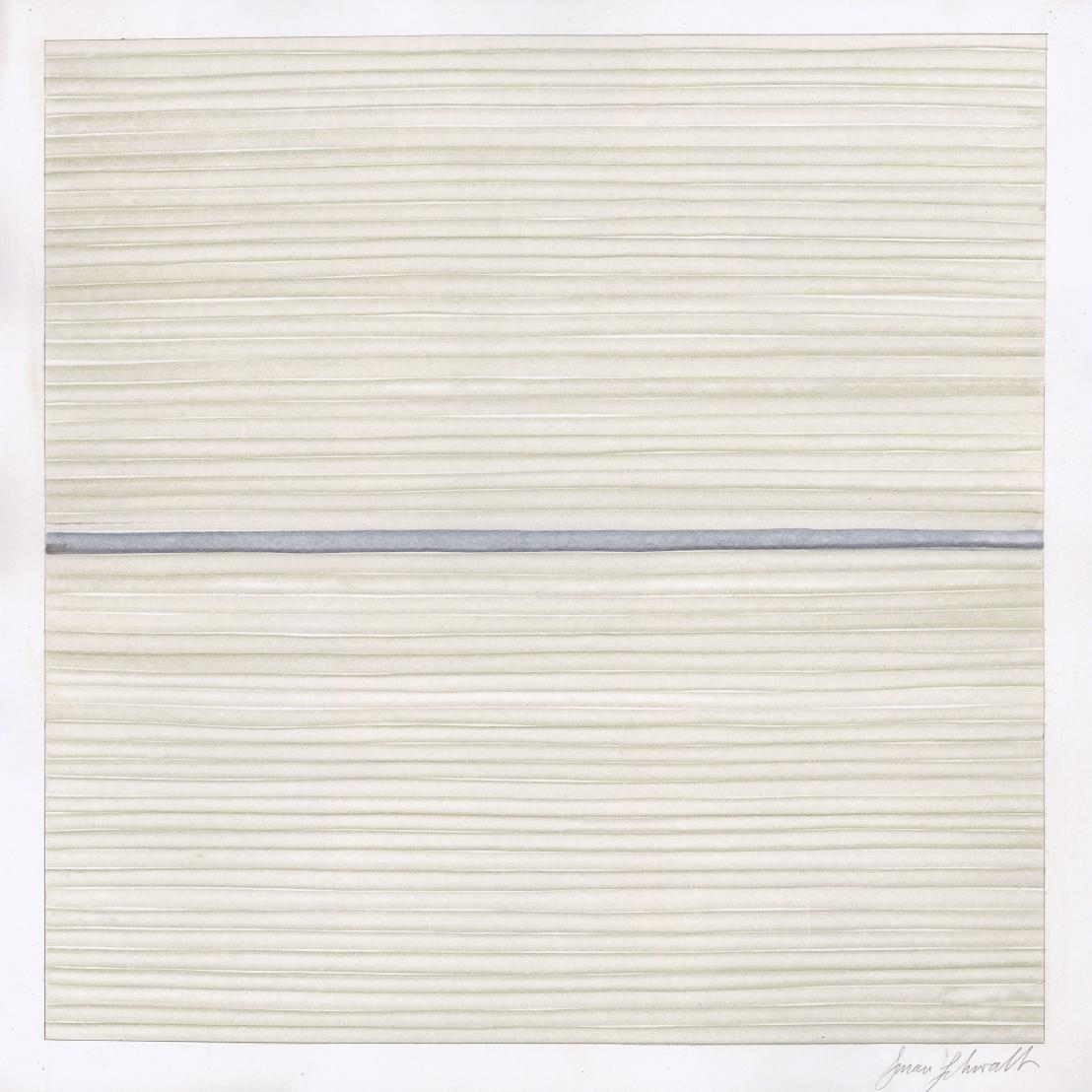 Susan Schwalb, Strata #301, Silver/copperpoint on clay coated paper, 45.8 x 45.8 cm, 1998