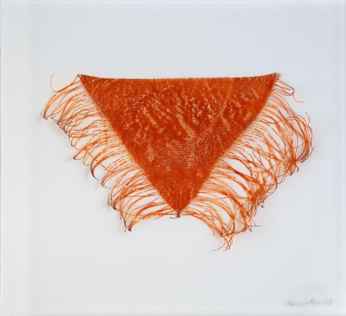 Ann Sutton, Squashed, Handwoven plastic, 27 x 37 cm, 1968