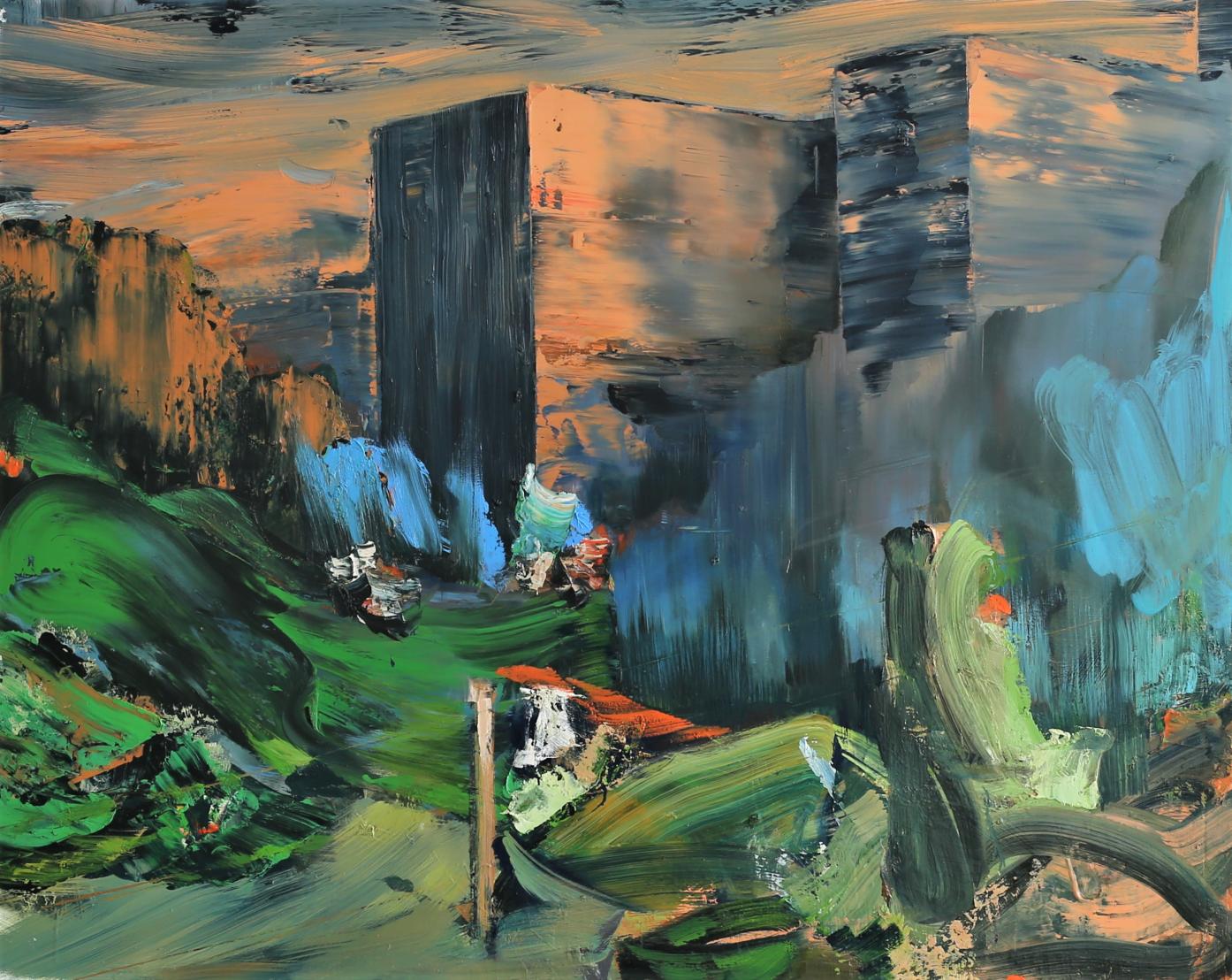 Dan Maciuca, Sunset before Rain, Oil on canvas, 120 x 150 cm, 2016-2017