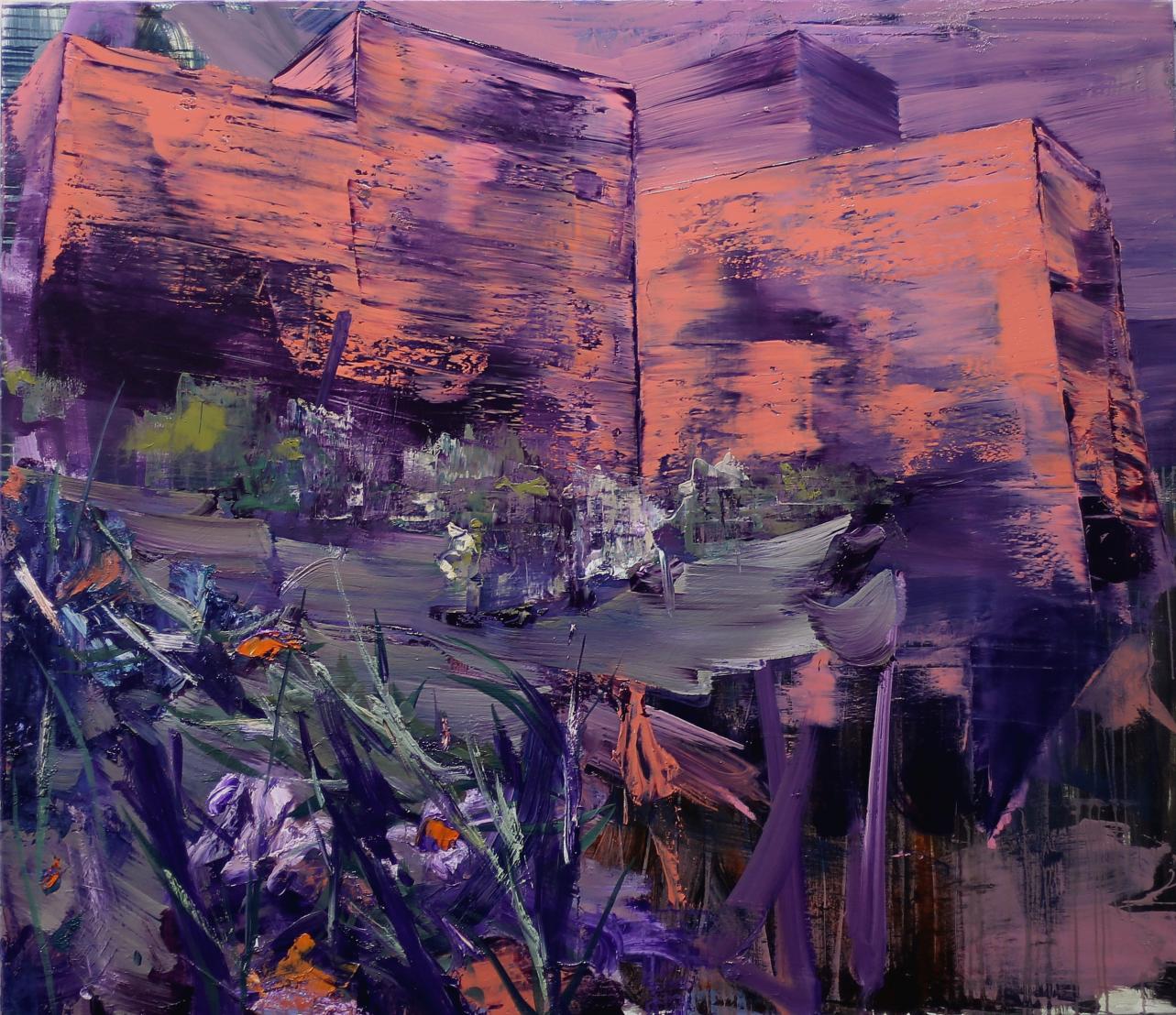 Dan Maciuca, Evening Arrival, Oil on canvas,130 x 150 cm, 2016.
