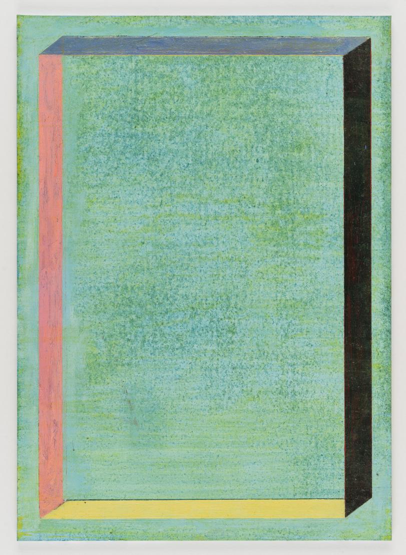 Pius Fox,  Schein und sein (PF24-049), Egg tempera and oil on paper on aluminium, 28 x 20 cm, 2024