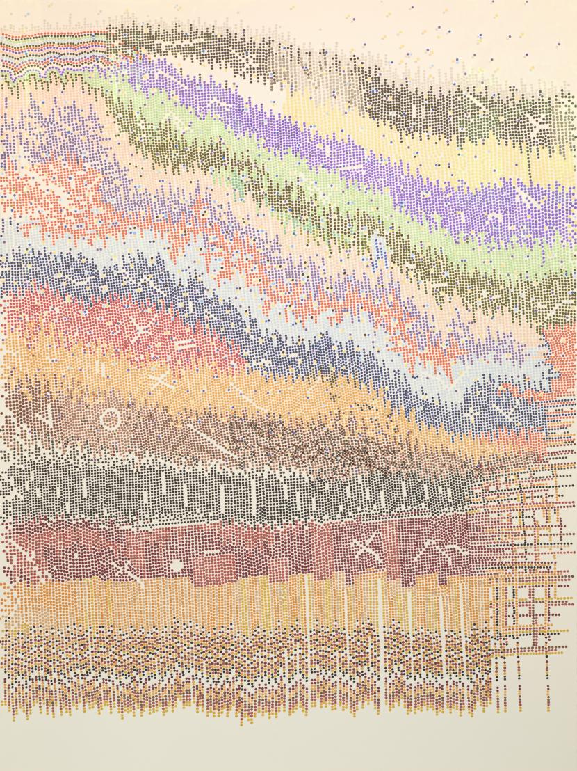 Károly Keserü, Untitled, Ink on paper, 77 x 56 cm, 2024 (BE, 1)
