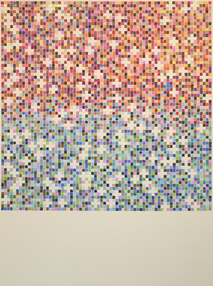 Károly Keserü, Untitled Mosaic Series, Ink and graphite on paper, 77 x 57 cm, 2024 (BE, 5)